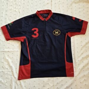 Joules Navy and Red England Polo Shirt with Embroidered Logo